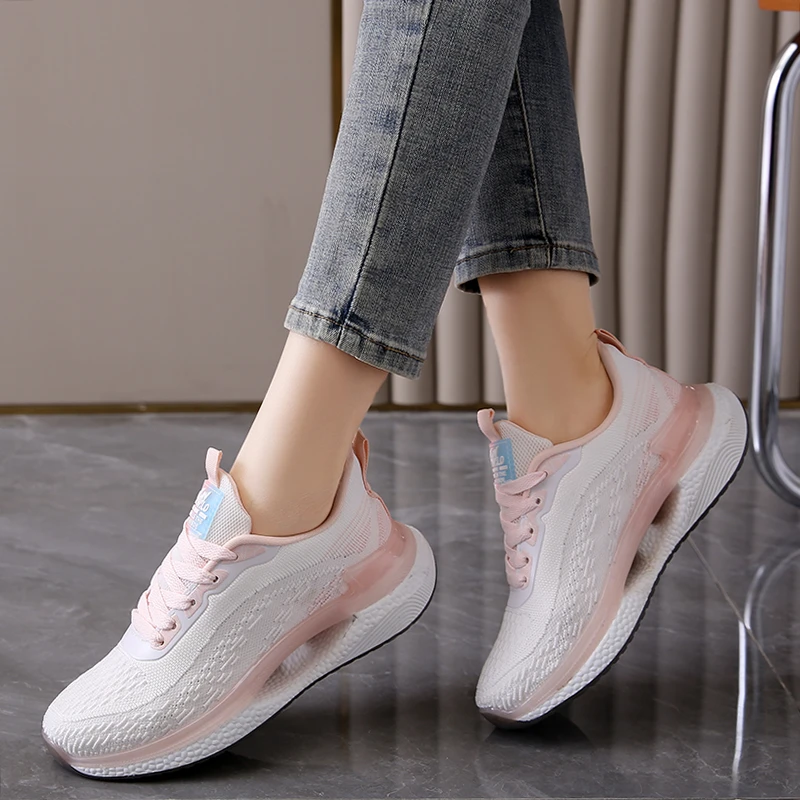 高品质女鞋中考体测体育考试跑步鞋减震轻便软底初中学生运动鞋