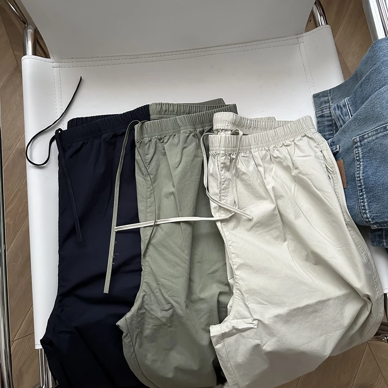 韩系百搭全棉八分裤 宽松休闲显瘦直筒奶奶裤 萝卜裤