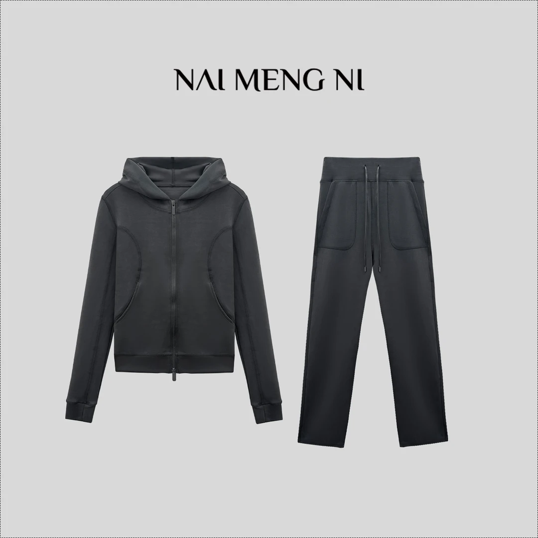 【齐齐】返潮复古早秋长袖裤子套装  26N6145