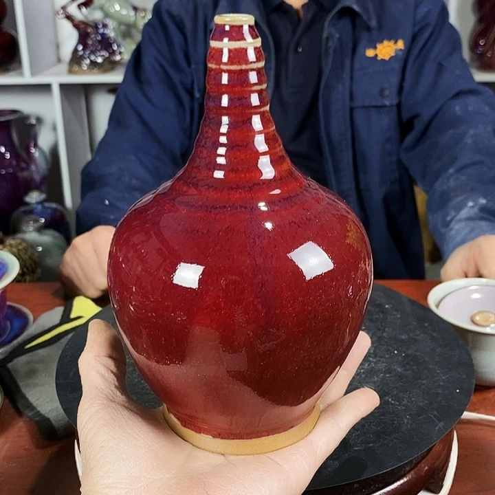 瓷片尚峰钧窑作品摆件