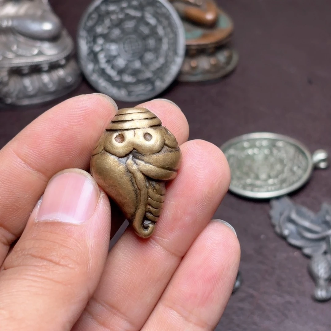 铜星月菩提挂件菩提