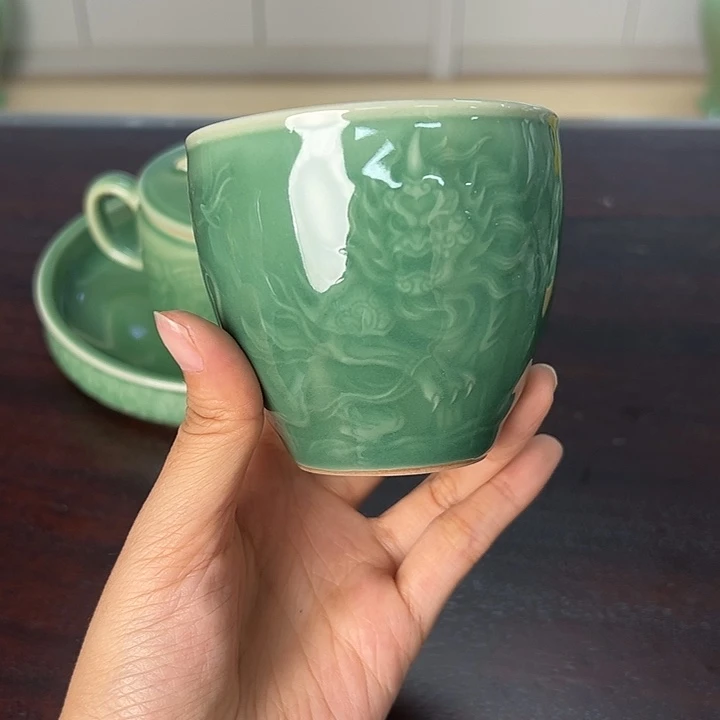 龙泉云间青瓷小米茶器