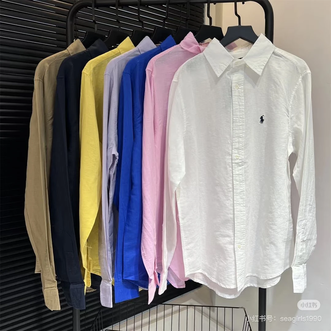 亚麻衬衫刺绣百搭舒适休闲款