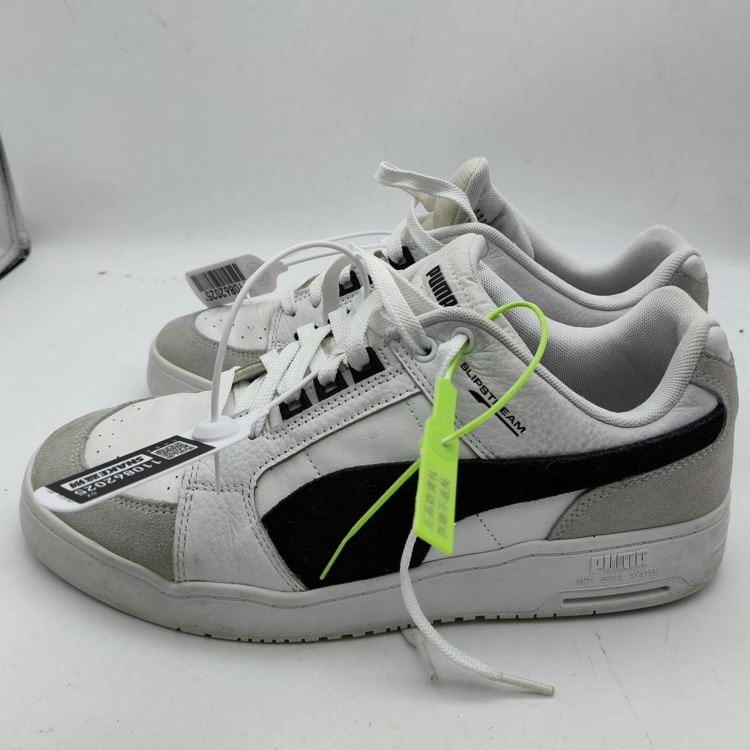 44码内长285二手Puma/彪马 Slipstream 潮流复古舒适透气板鞋白黑