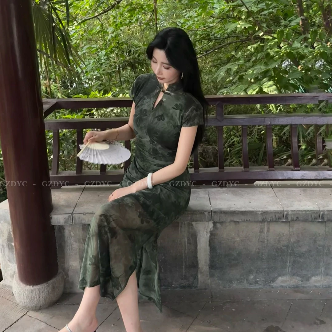 【鸽子的衣橱】 吊钟海棠旗袍 气质性感包臀小众旗袍连衣裙LYQ85633