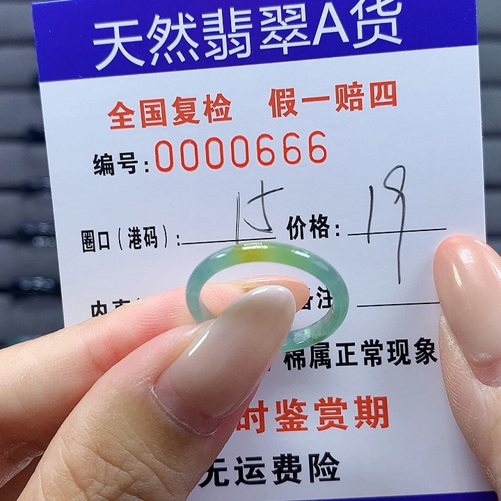 未镶嵌戒圈翡翠     0666