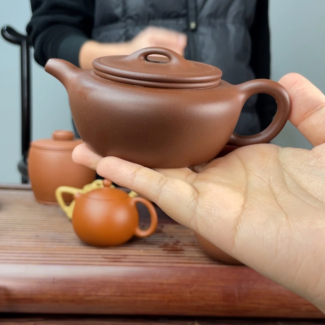 紫泥茶壶台西黑紫泥平盖150cc