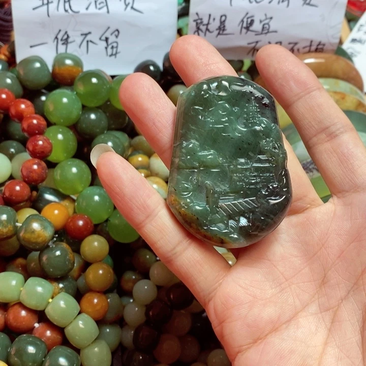 蛇纹石玉手链未镶嵌