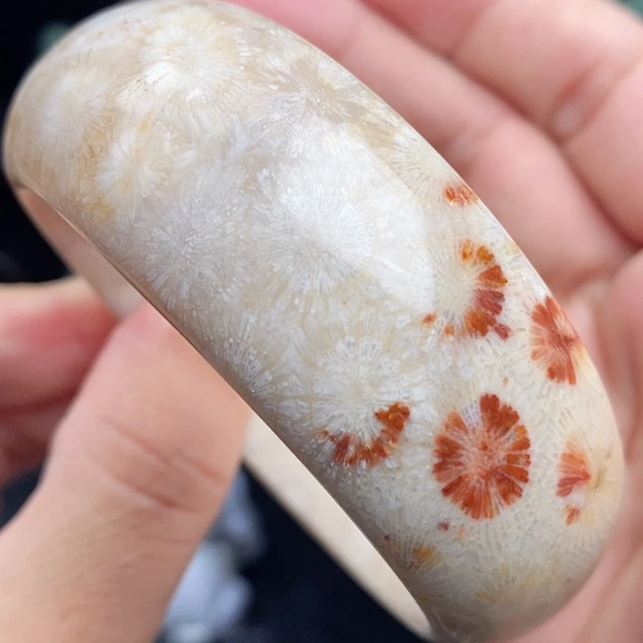未镶嵌手镯（圆镯）硅化玉57.5