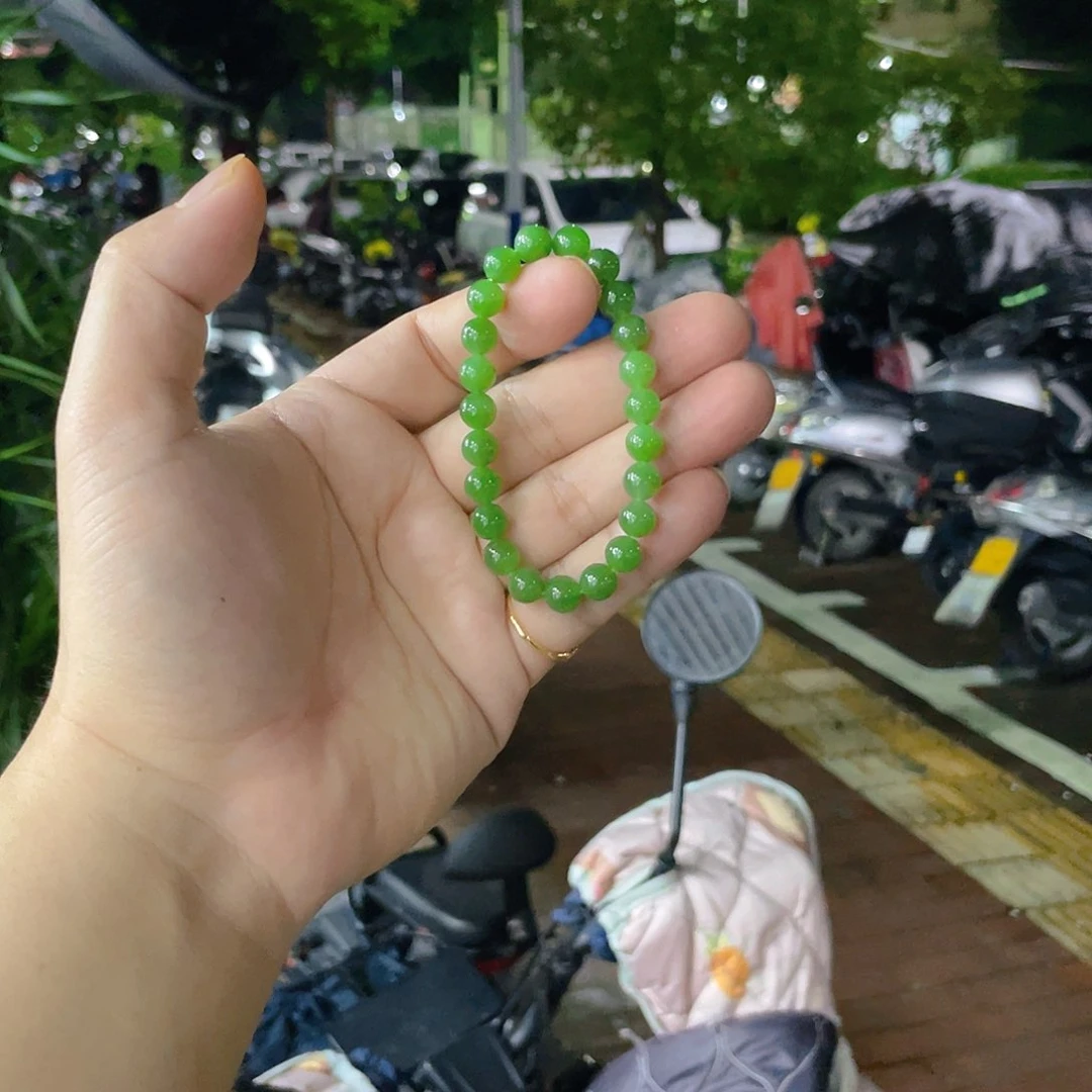 手链未镶嵌和田玉（碧玉）