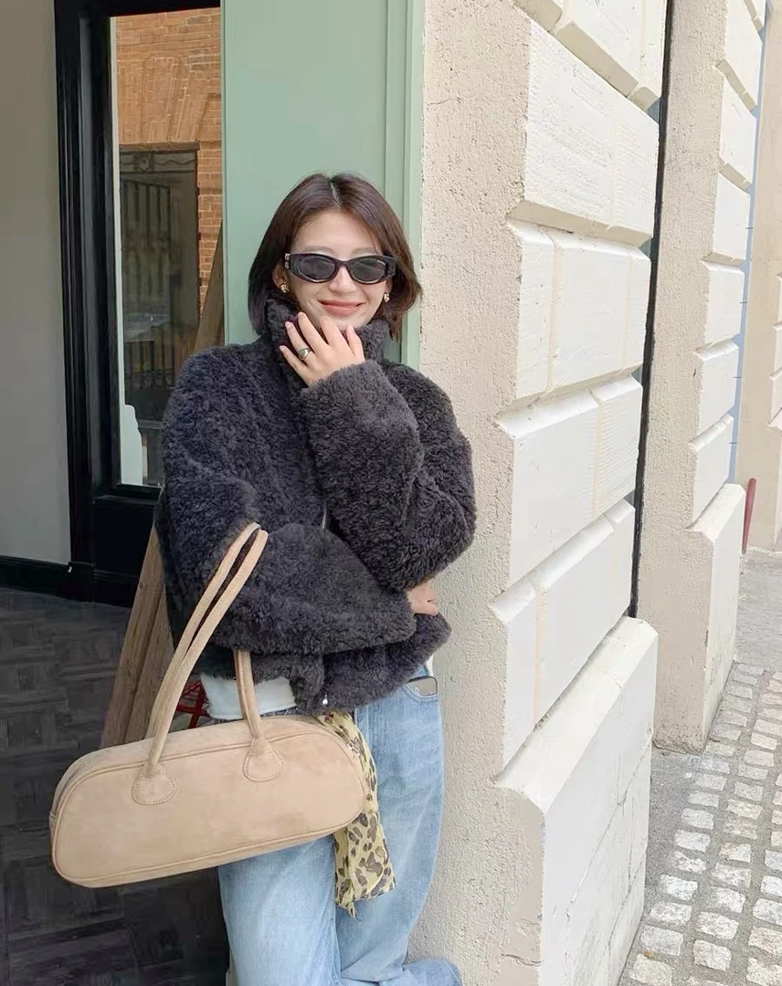 大尚同款两色欧韩毛毛外套