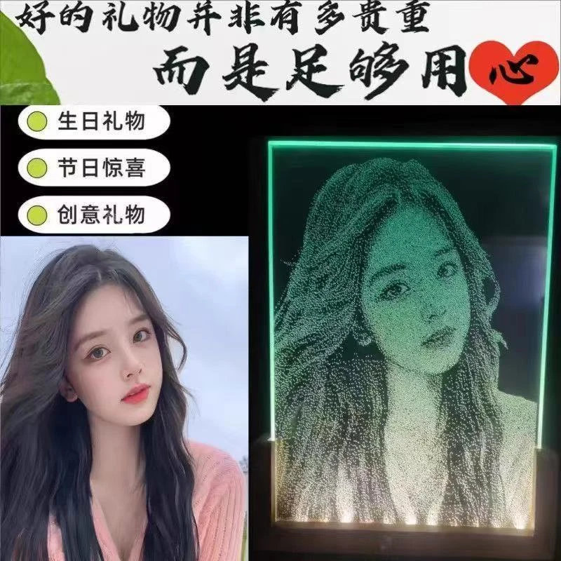 【专属定制】各种节日纪念日礼物【顺丰包邮】DIY玻璃锤子画私人定制
