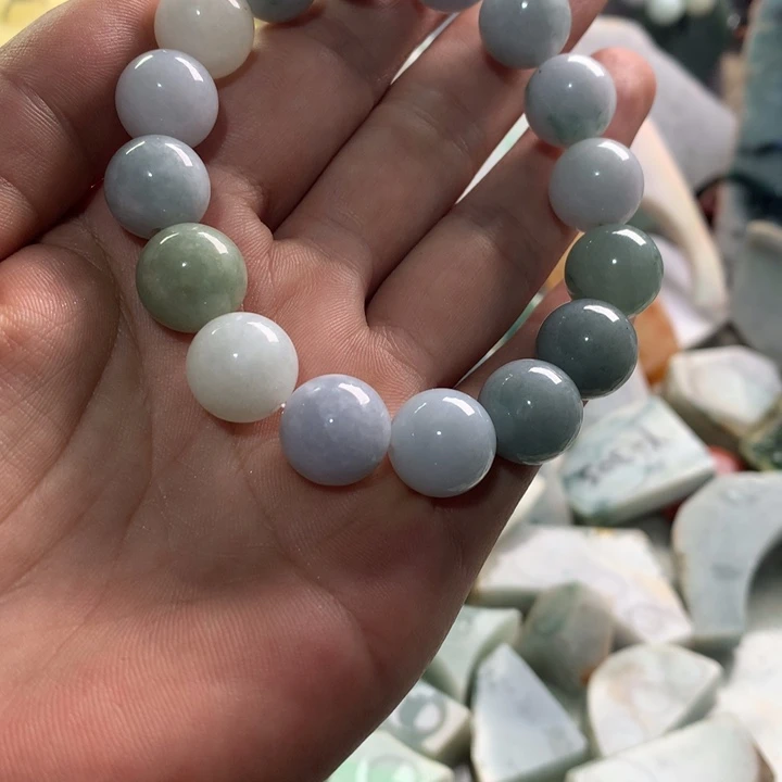 裸石翡翠天然翡翠珠子卡13