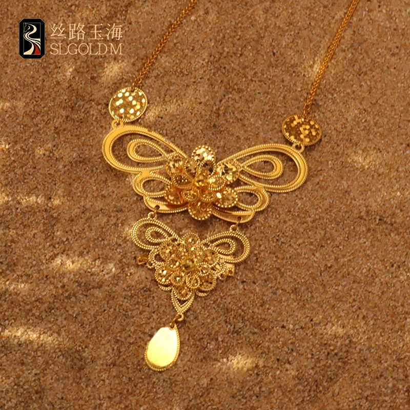 无垠项链链新疆异域风情民族文化疆派黄金珠宝纯金999