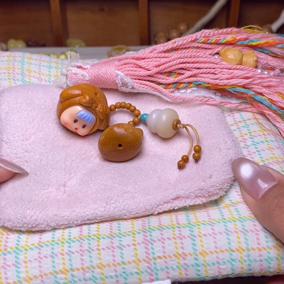 人***寸猴头核桃吊坠多妹 熊米 橄榄核葫芦滴流 粉红泡泡