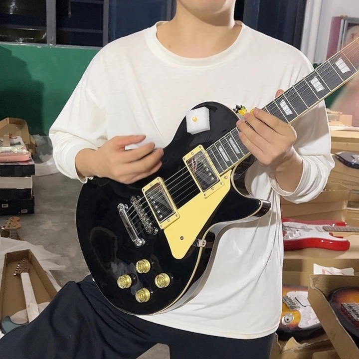 超***饰黑色lp双双电吉他66
