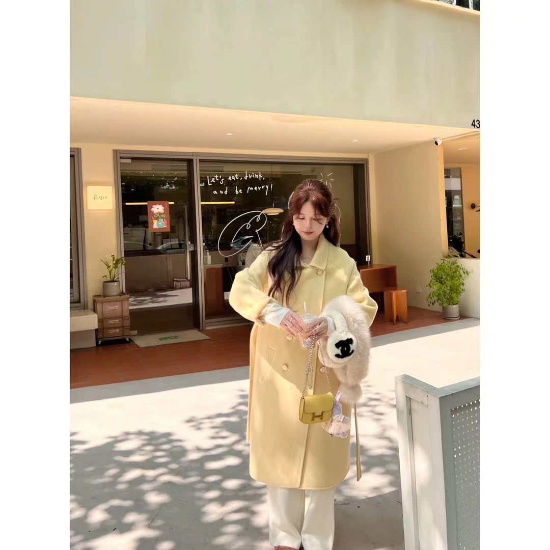 THE YIIX【首尔冬日】设计师高定双面绒大衣一衣三穿外套女