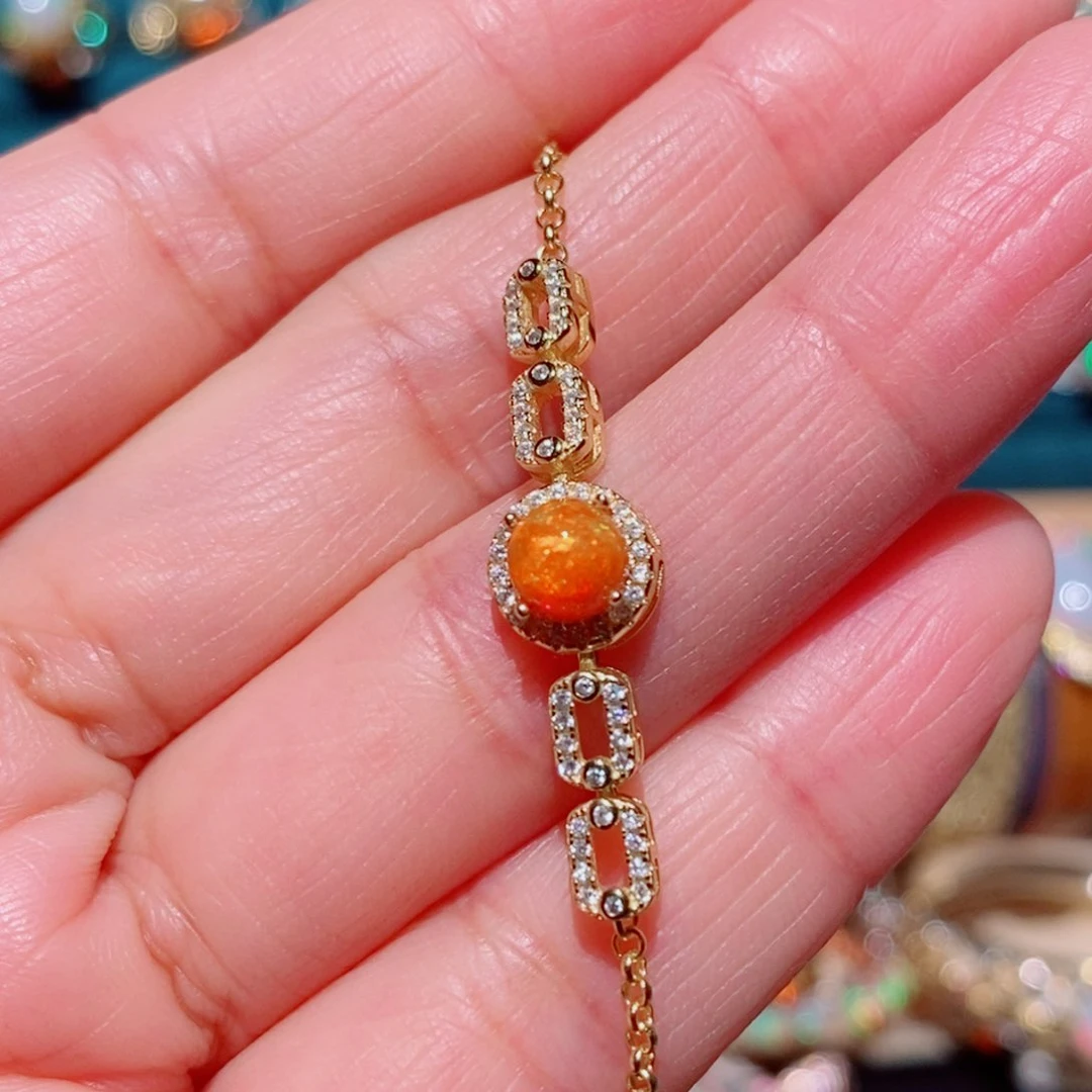 欧泊欧泊手链银S925镶嵌