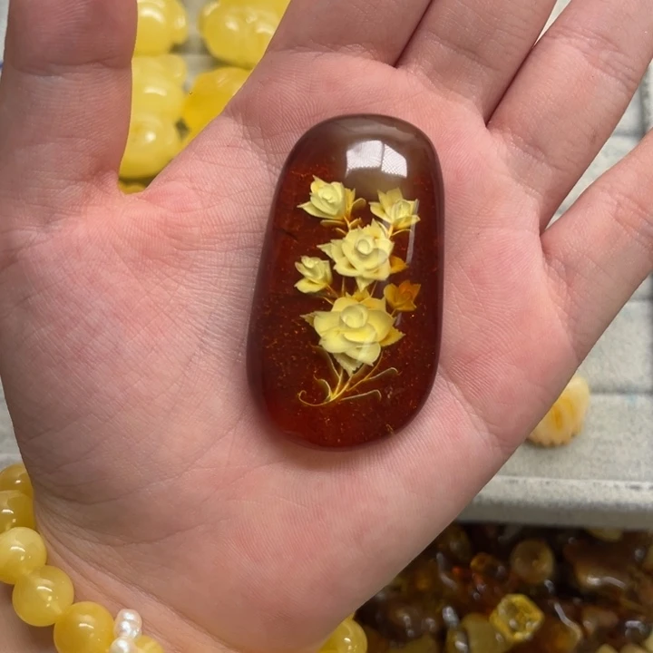 未镶嵌蜜蜡裸石天然琥珀蜜蜡配件