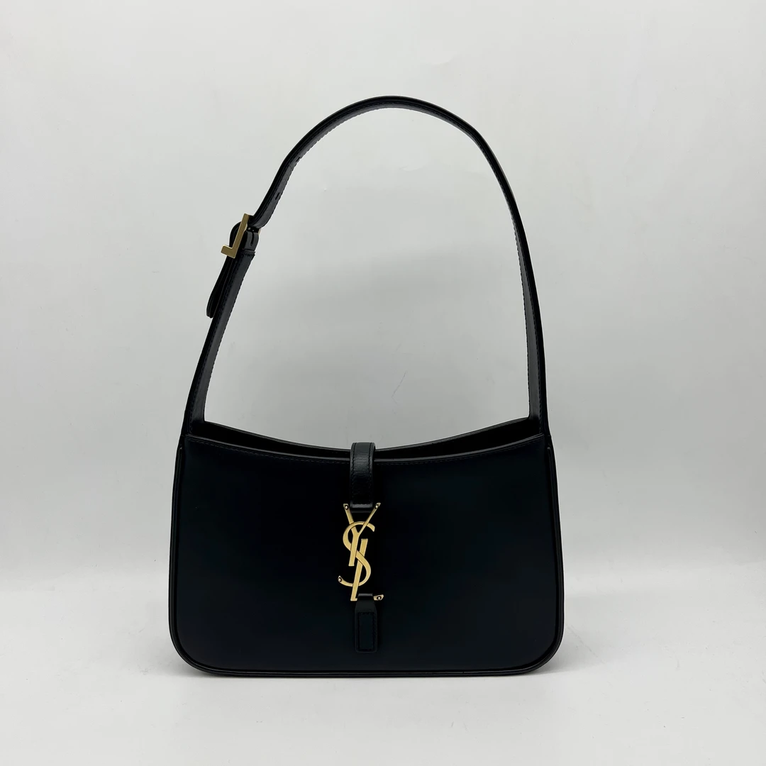 99新 YSL/圣罗兰 hobo 经典皮面 腋下单肩包