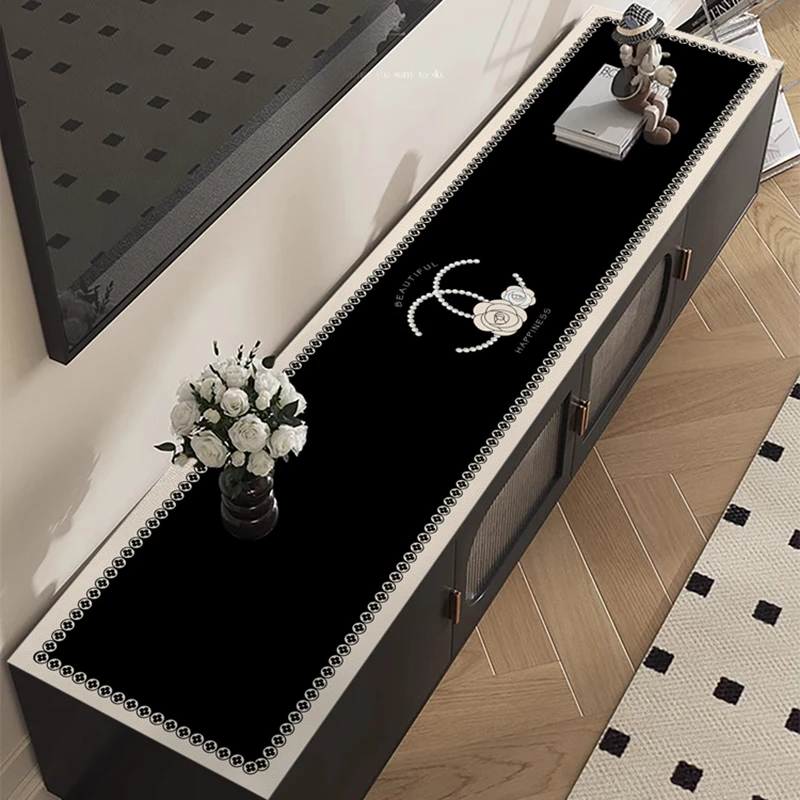 小香风电视柜环保皮革桌垫轻奢高级感餐边柜鞋柜防尘垫防水酒柜垫