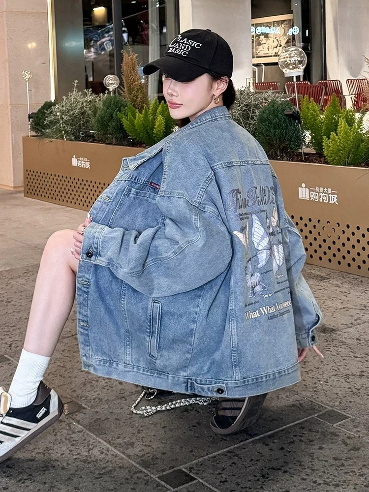 051-100牛仔2025时尚外套春秋款韩版新款百搭休闲上衣ins潮洋气