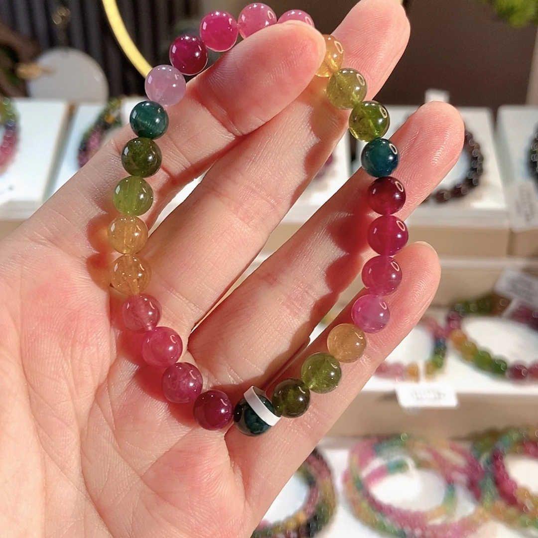 未镶嵌手串碧玺G2626070素圈颜色微差