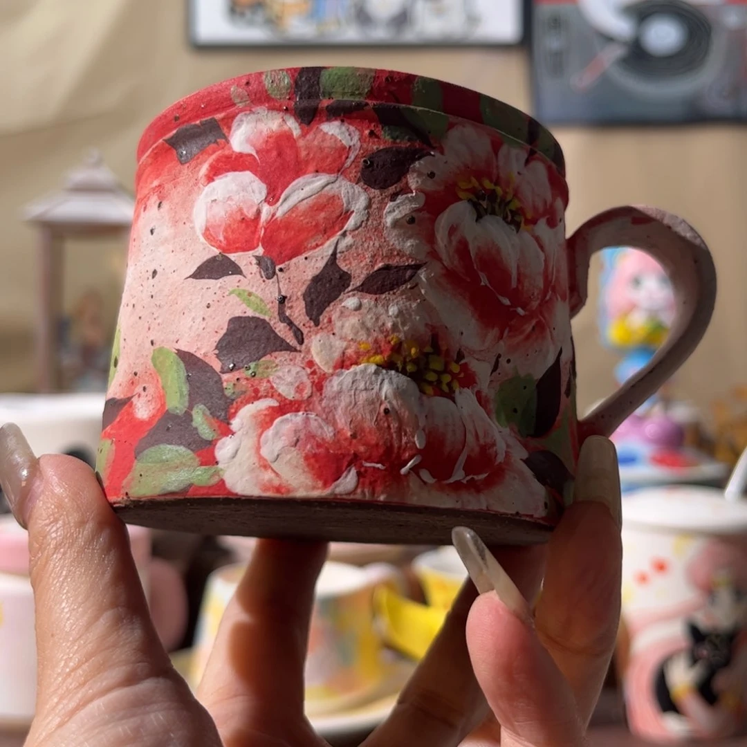 杯景德镇陶瓷文创手绘水杯