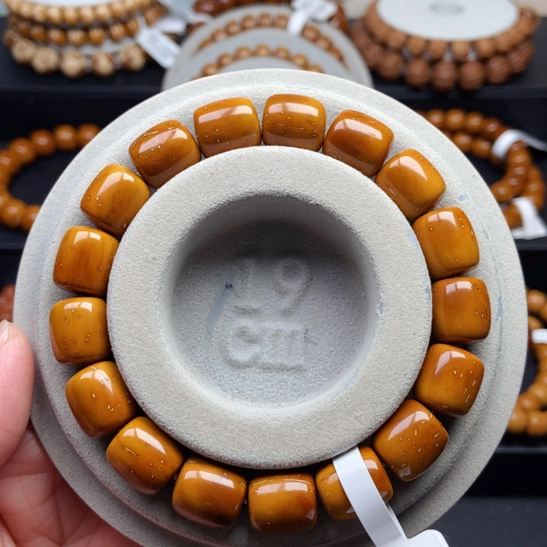 紫金鼠手串11mm黄金甲直切油核实心