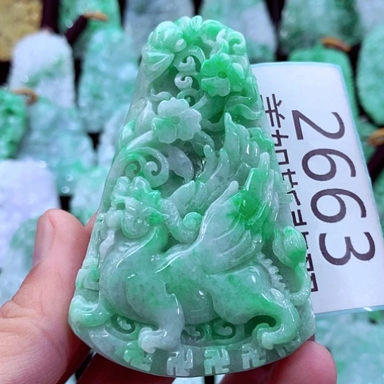 翡翠未镶嵌吊坠(不含链)