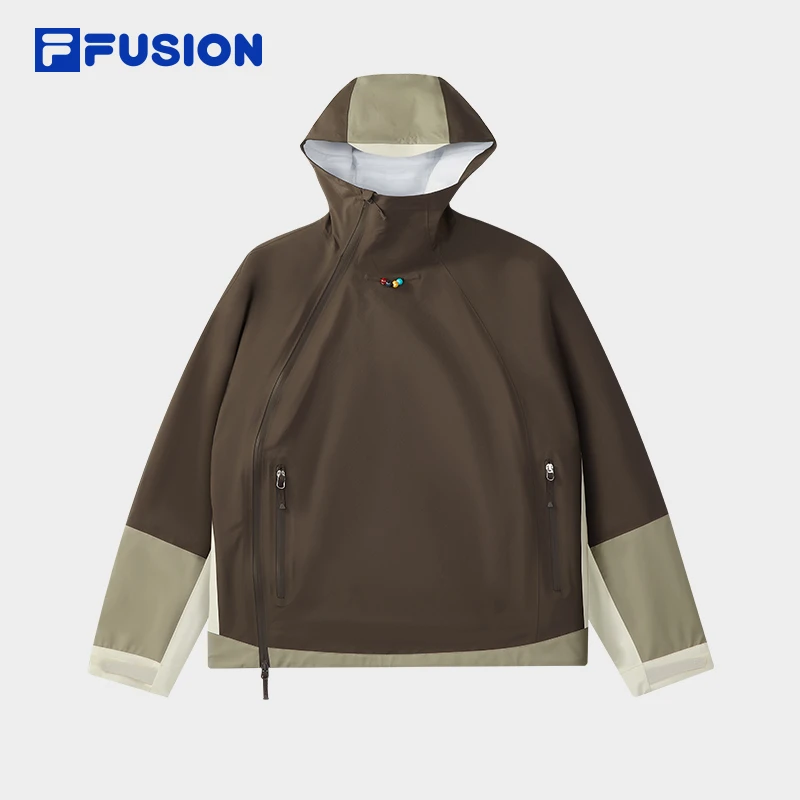 FILA斐乐秋季梭织连帽外套男士防泼水超宽松户外运动T11M536706F