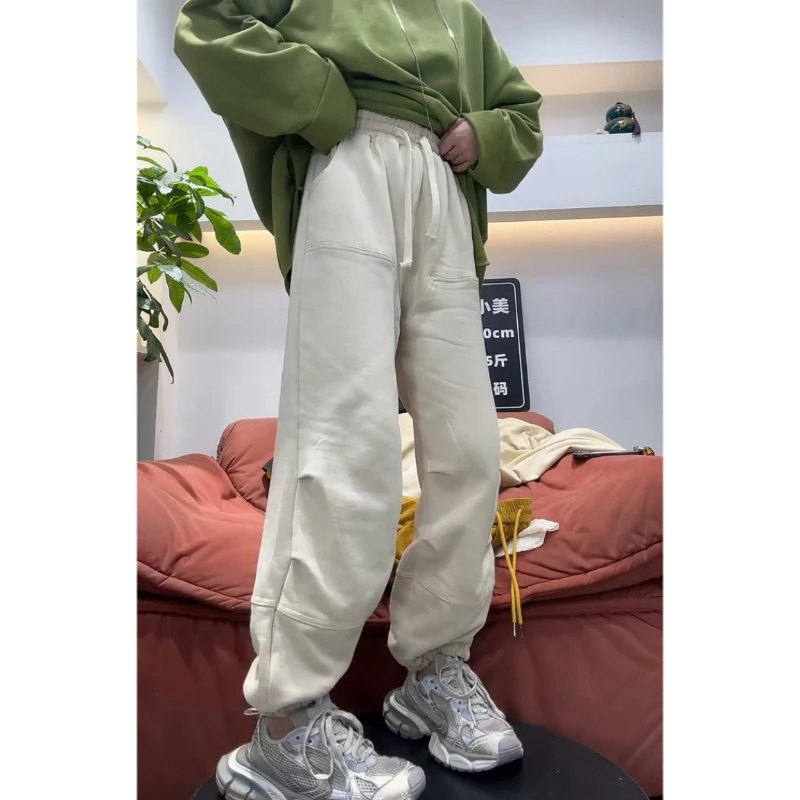 Aimeerosa/艾洛莎休闲裤宽松显瘦九分裤春季时尚百搭帅气束脚卫裤