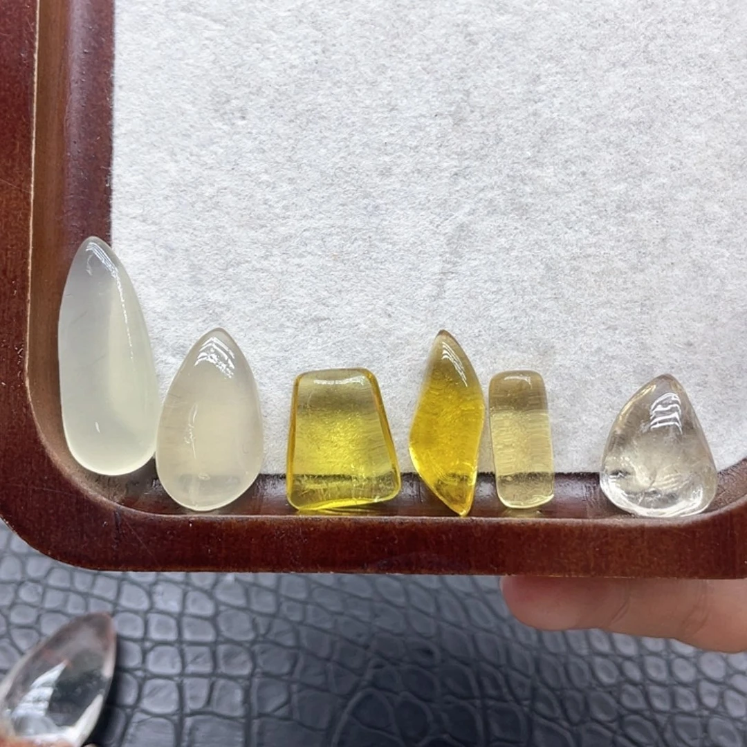 未镶嵌水晶珠宝半成品6黄水滴