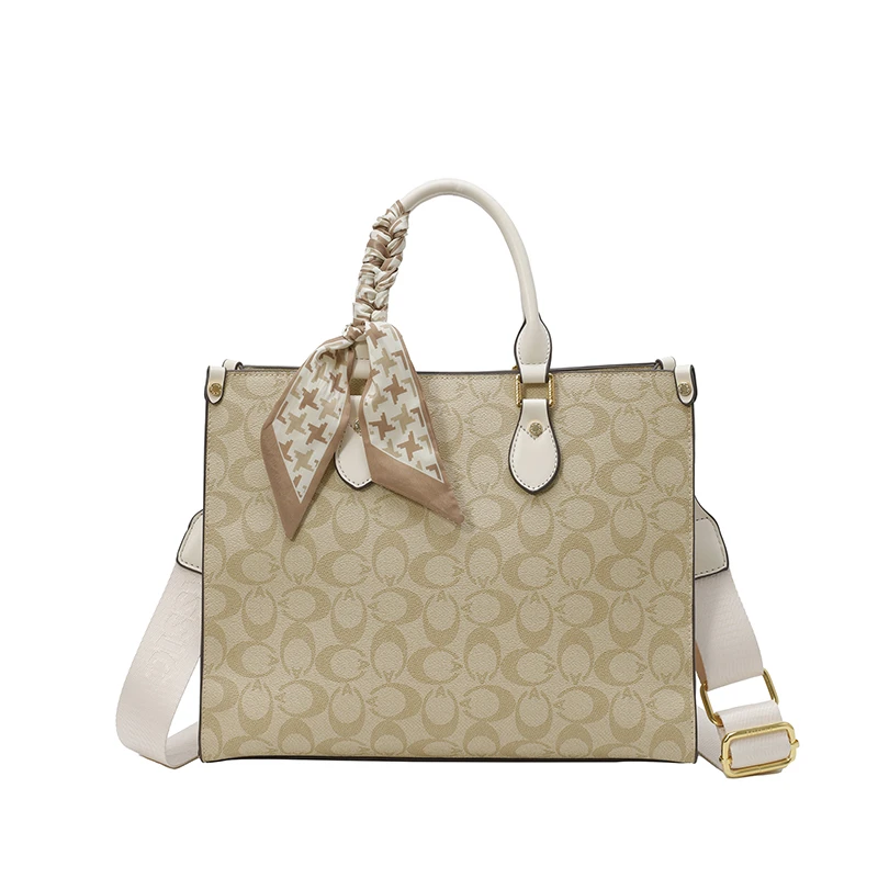 【赛安娜】2025新款时尚百搭通勤包复古大容量托特包可手拎单肩斜挎