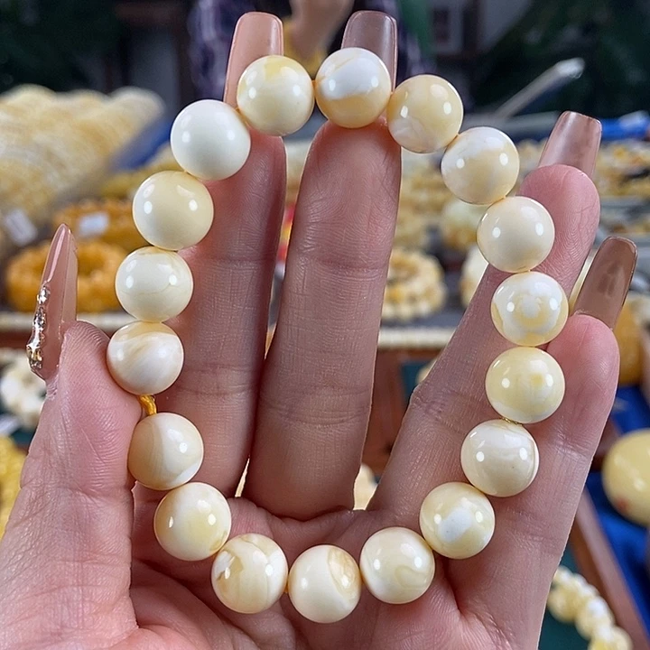 琥珀未镶嵌珠宝奇石11圆珠13.9