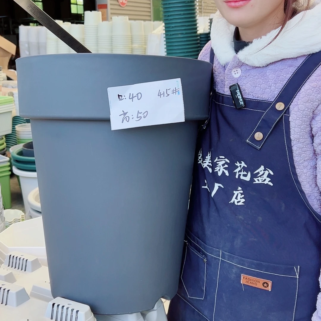 瑕疵月季盆415#灰黑4个无托