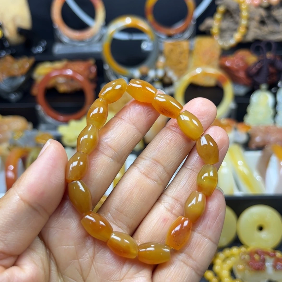 石英质玉（黄龙玉）未镶嵌手链