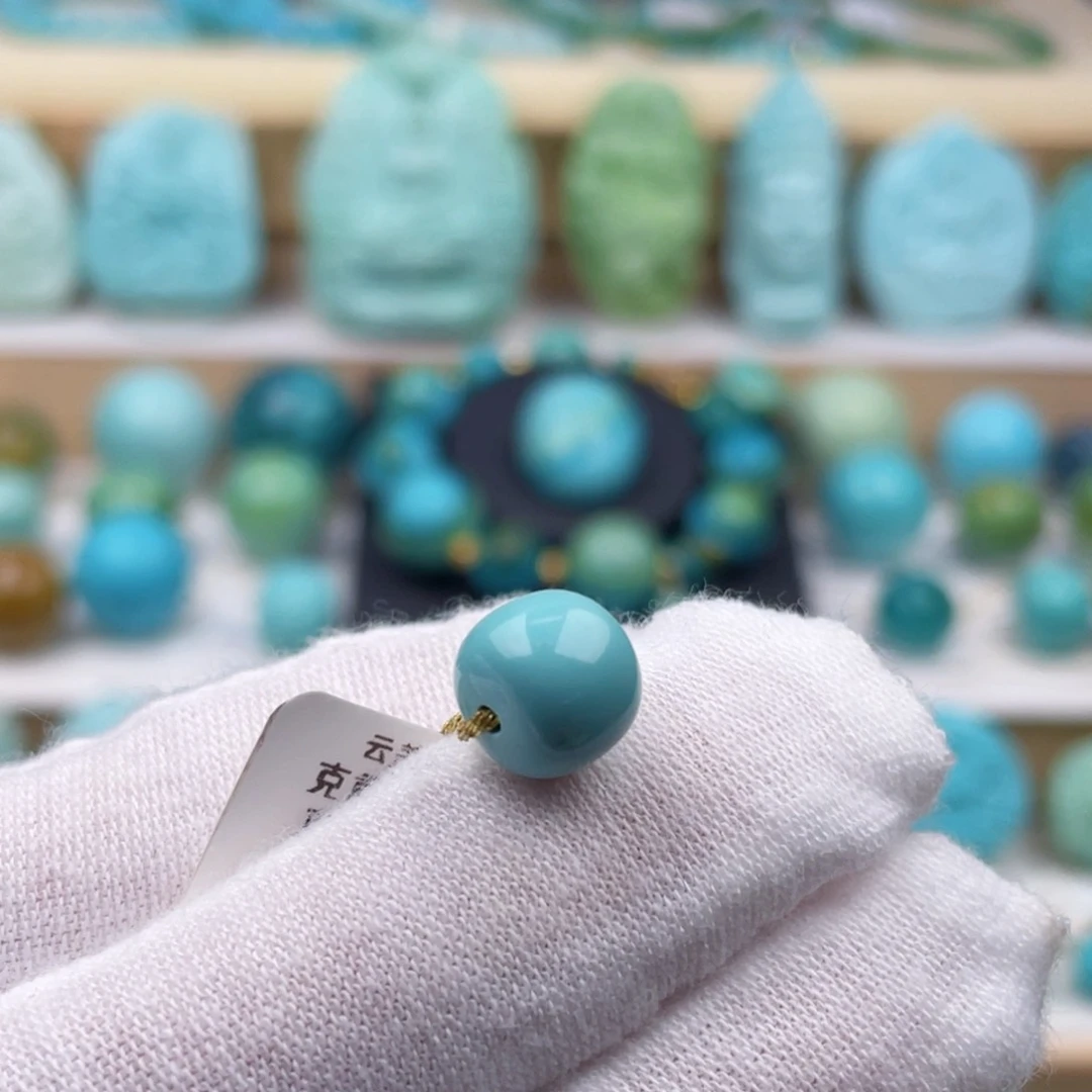 未镶嵌绿松石珠宝奇石卡9.1