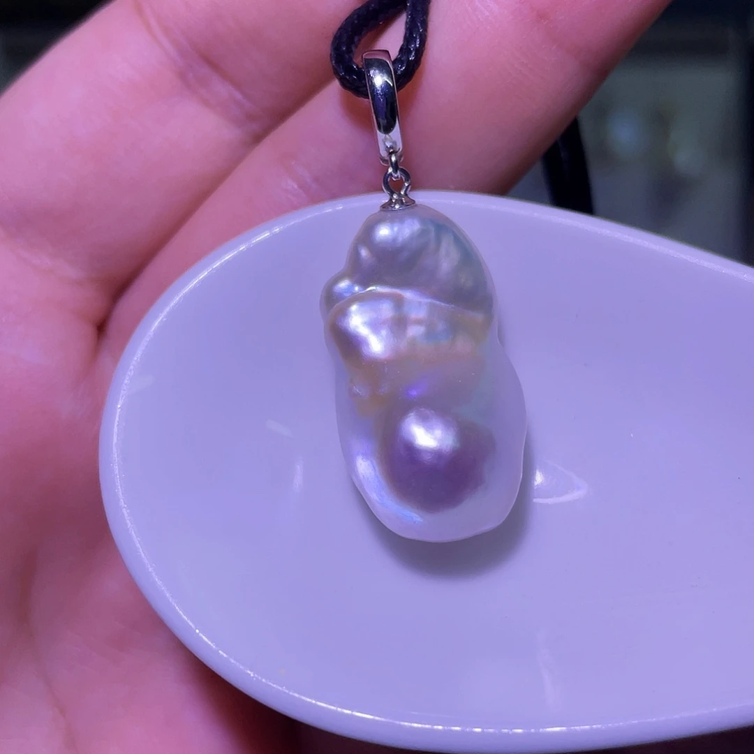淡水珍珠合金天然淡水珍珠吊坠