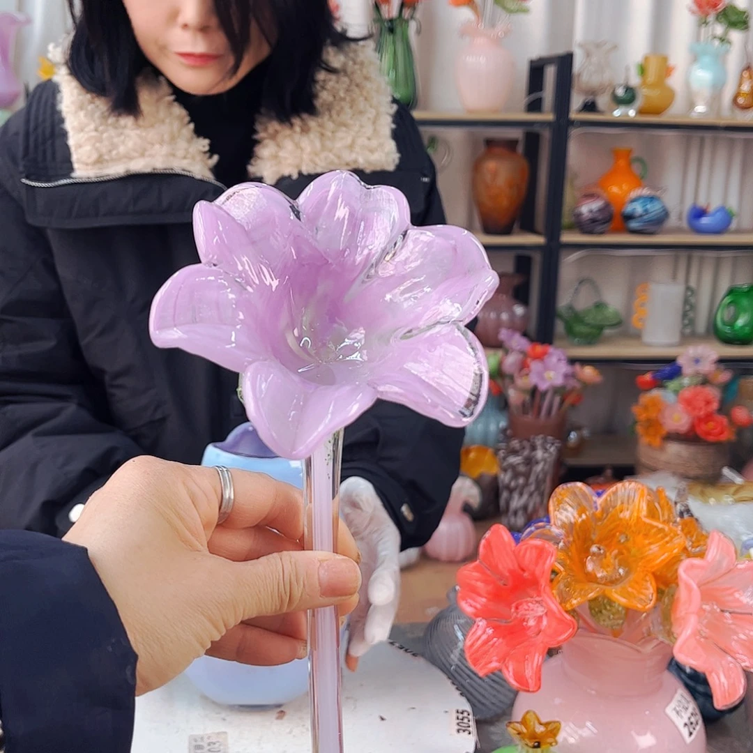 紫花心瑕 福利家悦琉璃工艺品