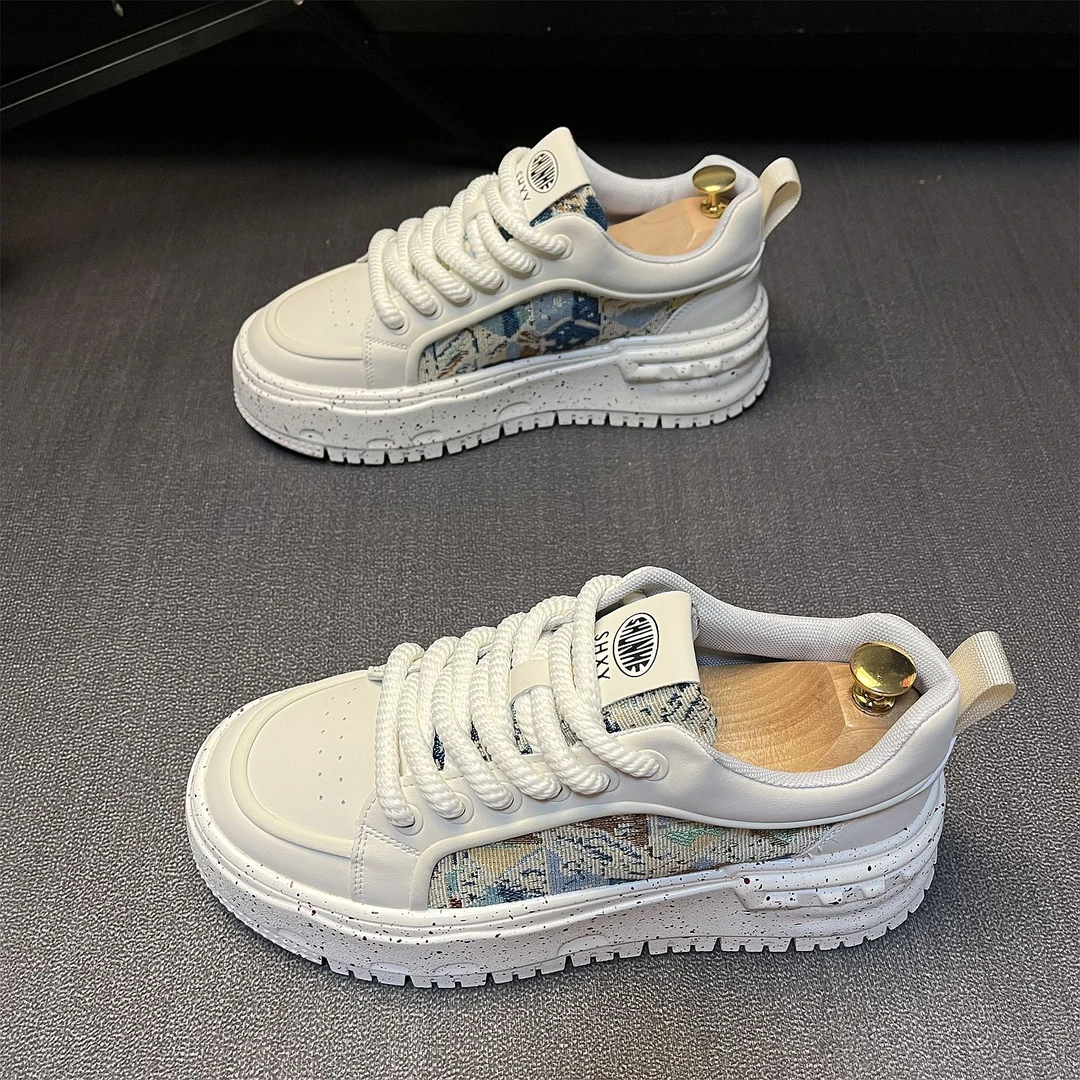 男鞋秋季小白鞋休闲板鞋厚底板鞋刺绣休闲韩版运动网面时尚休闲鞋