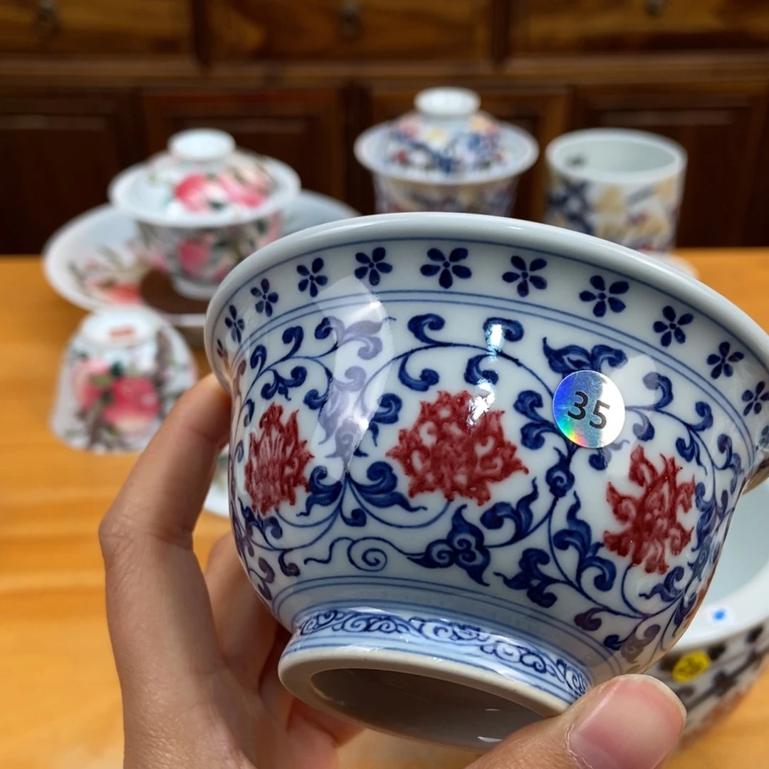 手绘现代茶具非古董