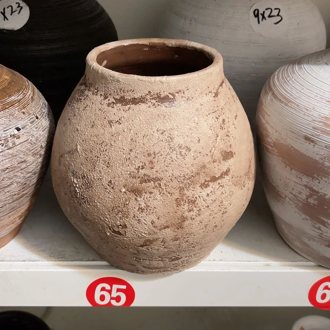 红陶无孔无孔口径12高度20