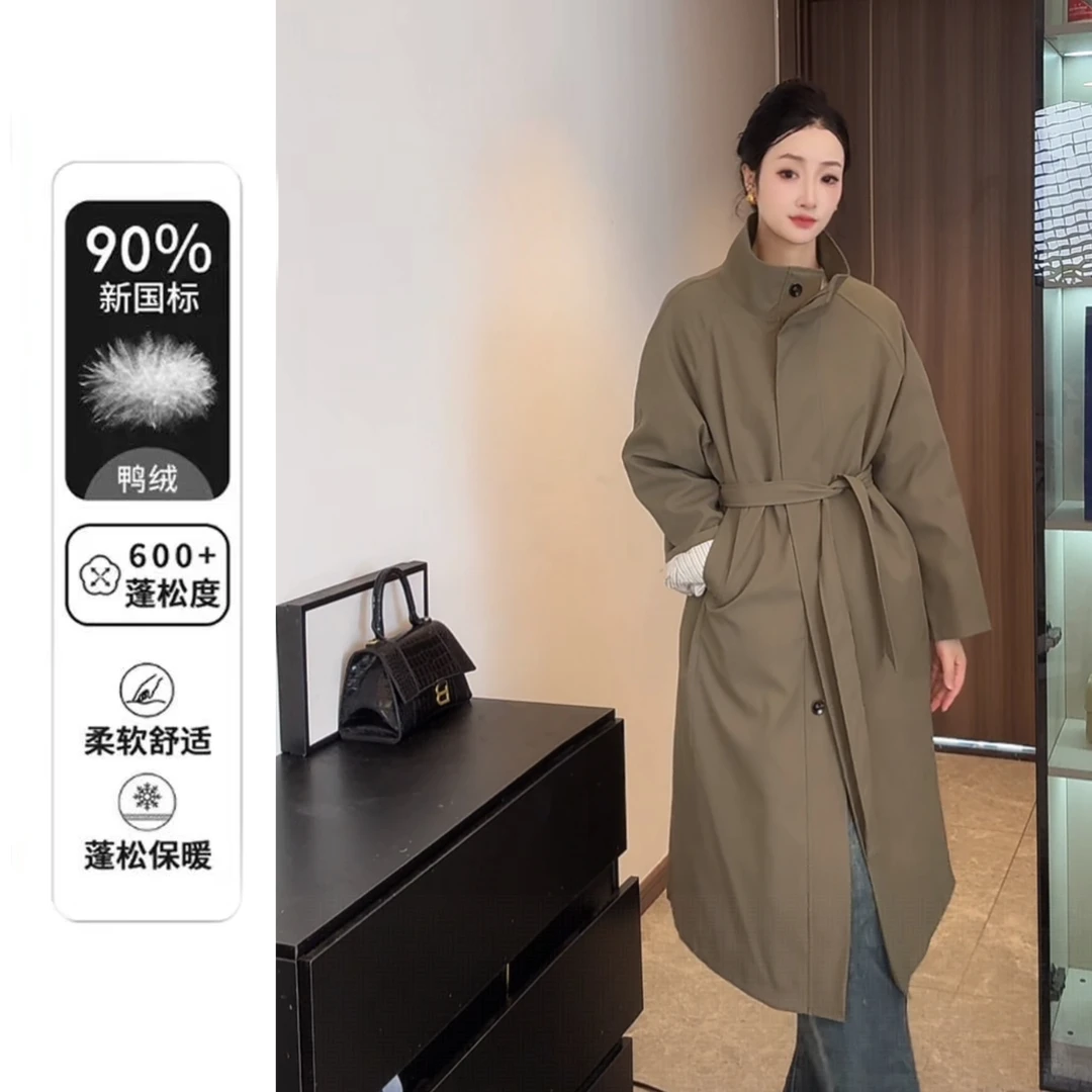 【羽绒风衣】都市浪漫~新款宽松显瘦小个子韩版休闲英伦风衣外套女