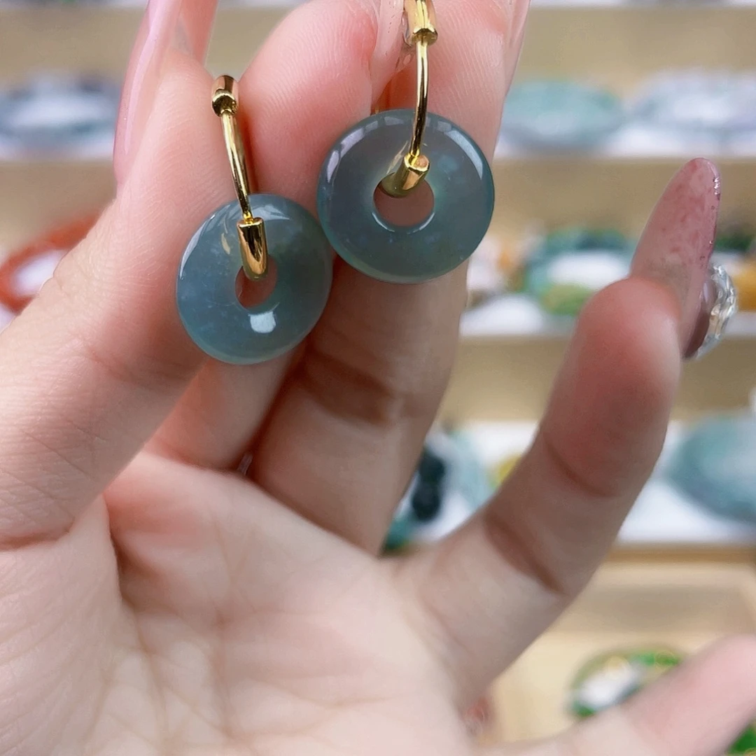 翡翠未镶嵌手链耳坠