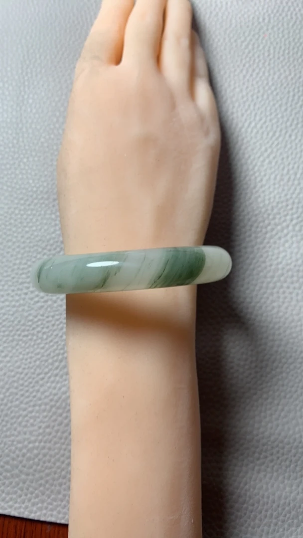 117号B-圈口59-60-天然玉石-正品保障，天山翠，冰翠，雪翠