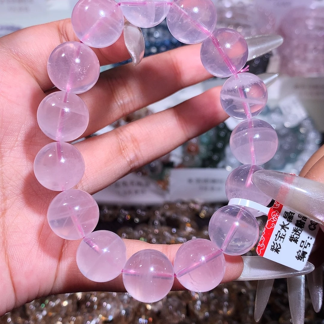未镶嵌手链水晶紫马粉14