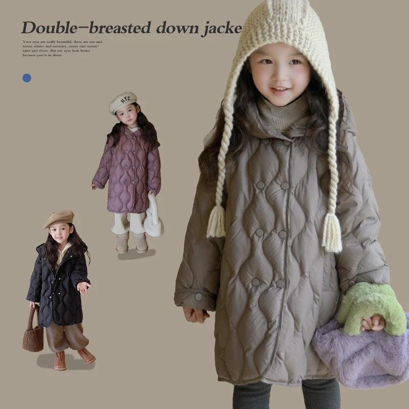 现货【双排扣外套】女童冬季亲子百搭羽绒服外套熙熙可可XX23036
