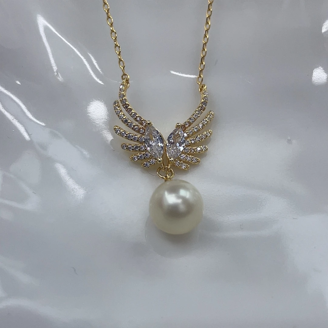 银S925镶嵌海水珍珠颈饰