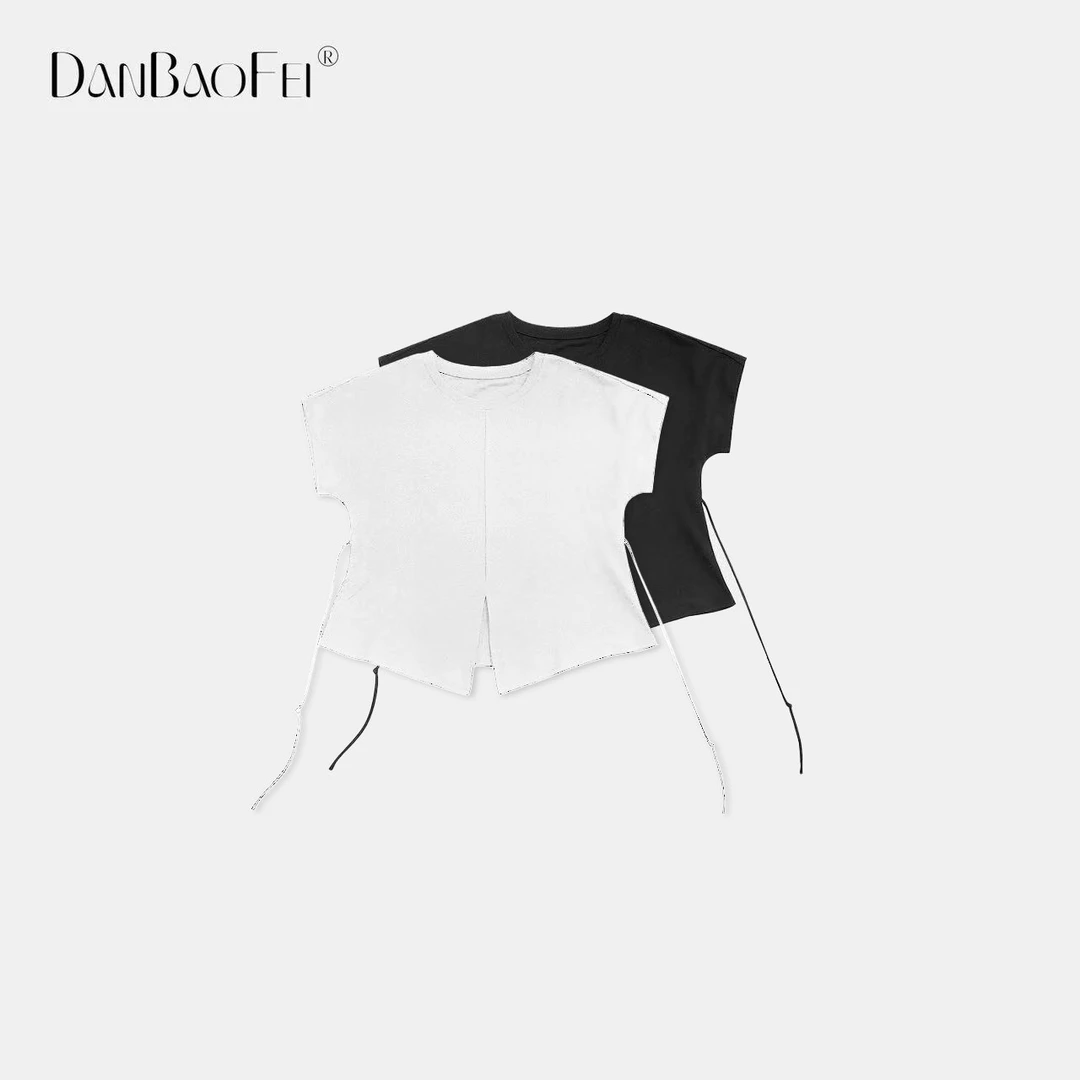 [KK]三醋酸混纺时髦燕尾T恤初春休闲百搭收腰上衣女 YLM00703